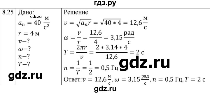 ГДЗ по физике 7‐9 класс Лукашик сборник задач  §8 - 8.25 [Д. 21], Решебник 2023
