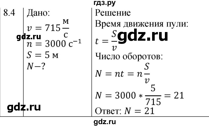 ГДЗ по физике 7‐9 класс Лукашик сборник задач  §8 - 8.4 [164], Решебник 2023