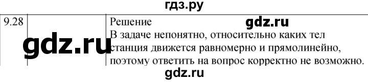 ГДЗ по физике 7‐9 класс Лукашик сборник задач  §9 - 9.28 [Н], Решебник 2023