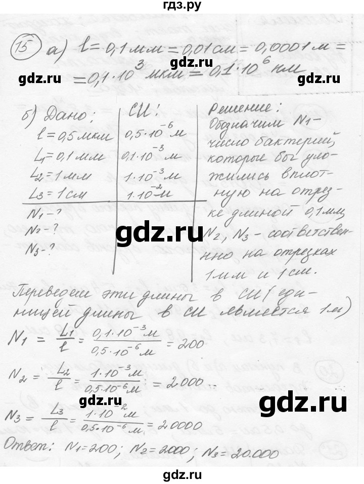 ГДЗ по физике 7‐9 класс Лукашик сборник задач  §2 - 2.2 [15], Решебник 2015