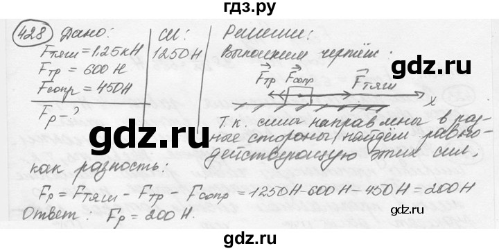 ГДЗ по физике 7‐9 класс Лукашик сборник задач  §18 - 18.31 [428], Решебник 2015