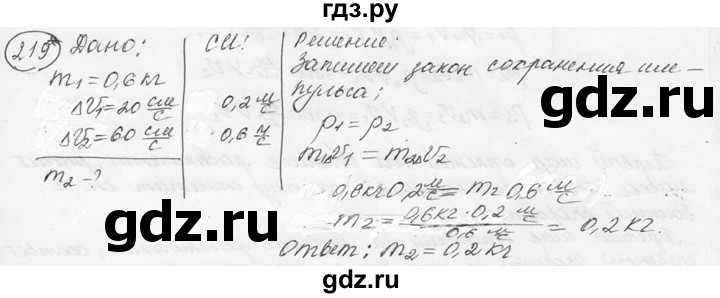 ГДЗ по физике 7‐9 класс Лукашик сборник задач  §19 - 19.28* [219*], Решебник 2015