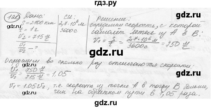 ГДЗ по физике 7‐9 класс Лукашик сборник задач  §7 - 7.14 [120], Решебник 2015