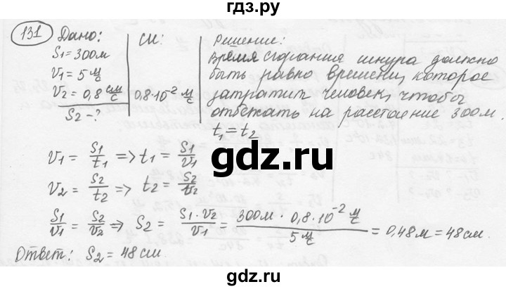 ГДЗ по физике 7‐9 класс Лукашик сборник задач  §7 - 7.28 [131], Решебник 2015
