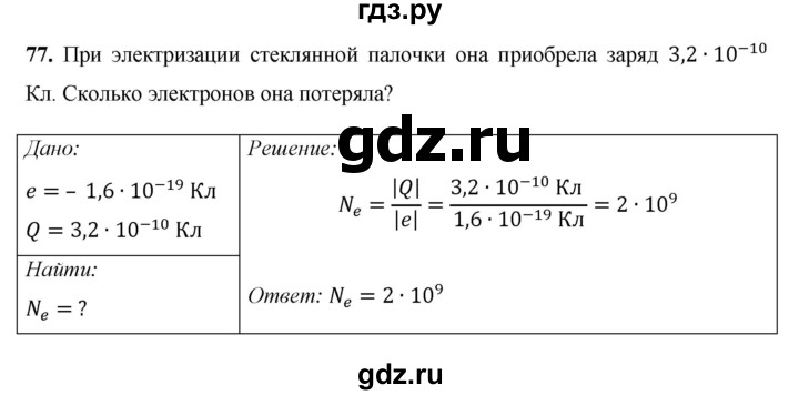 ГДЗ по физике 8 класс Громов   задача - 77, Решебник