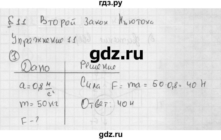 ГДЗ по физике 9 класс Перышкин  Базовый уровень §11 / упражнение 11 (2014) - 1, Решебник №1 к учебнику 2014