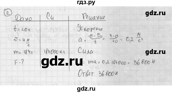 ГДЗ по физике 9 класс Перышкин  Базовый уровень §11 / упражнение 11 (2014) - 2, Решебник №1 к учебнику 2014