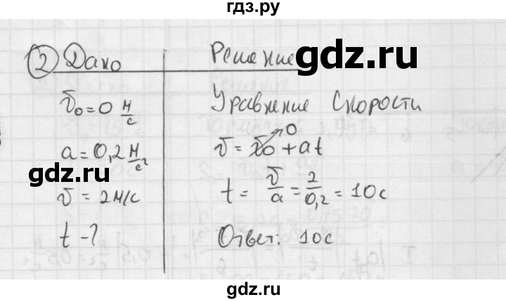 ГДЗ по физике 9 класс Перышкин  Базовый уровень §6 / упражнение 6 (2014) - 2, Решебник №1 к учебнику 2014