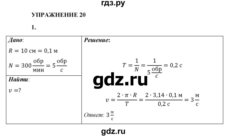 ГДЗ по физике 9 класс Перышкин  Базовый уровень §20 / упражнение 20 - 1, Решебник к учебнику 2021 (Просвещение)