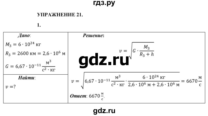 ГДЗ по физике 9 класс Перышкин  Базовый уровень §21 / упражнение 21 - 1, Решебник к учебнику 2021 (Просвещение)