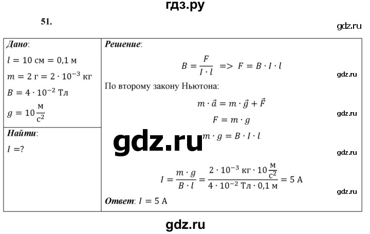 ГДЗ по физике 9 класс Перышкин  Базовый уровень задача - 51, Решебник к учебнику 2021 (Просвещение)