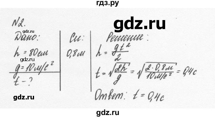 ГДЗ по физике 9 класс Перышкин  Базовый уровень §13 / упражнение 13 (2014) - 2, Решебник №2 к учебнику 2014