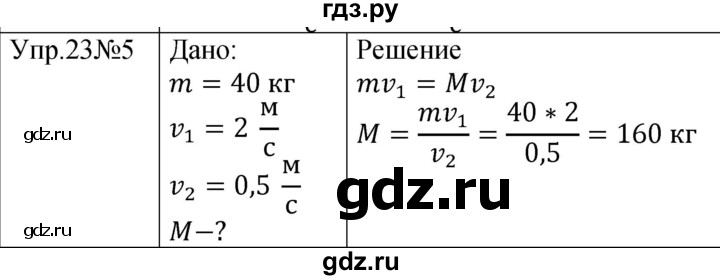 ГДЗ по физике 9 класс Перышкин  Базовый уровень §24 / упражнение 23 (2023) - 5, Решебник к учебнику 2023 (Просвещение)