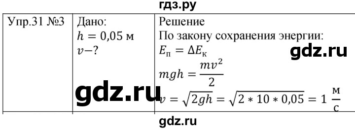 ГДЗ по физике 9 класс Перышкин  Базовый уровень §32 / упражнение 31 (2023) - 3, Решебник к учебнику 2023 (Просвещение)