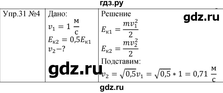 ГДЗ по физике 9 класс Перышкин  Базовый уровень §32 / упражнение 31 (2023) - 4, Решебник к учебнику 2023 (Просвещение)