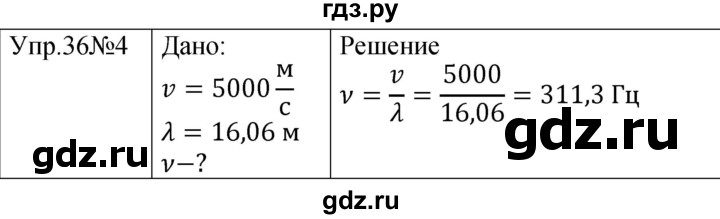 ГДЗ по физике 9 класс Перышкин  Базовый уровень §38 / упражнение 36 (2023) - 4, Решебник к учебнику 2023 (Просвещение)