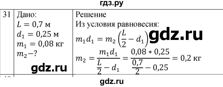 ГДЗ по физике 9 класс Перышкин  Базовый уровень задача - 31, Решебник к учебнику 2023 (Просвещение)