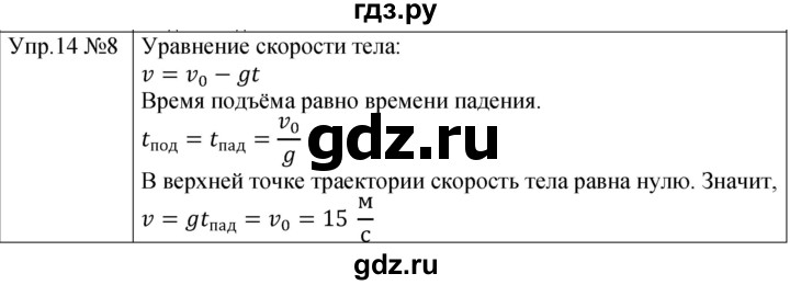 ГДЗ по физике 9 класс Перышкин  Базовый уровень §14 / упражнение 14 (2023) - 8, Решебник к учебнику 2023 (Просвещение)