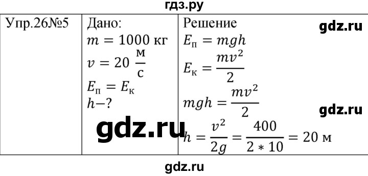 ГДЗ по физике 9 класс Перышкин  Базовый уровень §27 / упражнение 26 (2023) - 5, Решебник к учебнику 2023 (Просвещение)