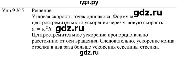 ГДЗ по физике 9 класс Перышкин  Базовый уровень §9 / упражнение 9 (2023) - 5, Решебник к учебнику 2023 (Просвещение)