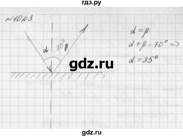 ГДЗ по физике 10‐11 класс  Рымкевич задачник  номер - 1023, решебник