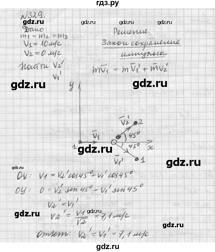 ГДЗ по физике 10‐11 класс  Рымкевич задачник  номер - 329, решебник