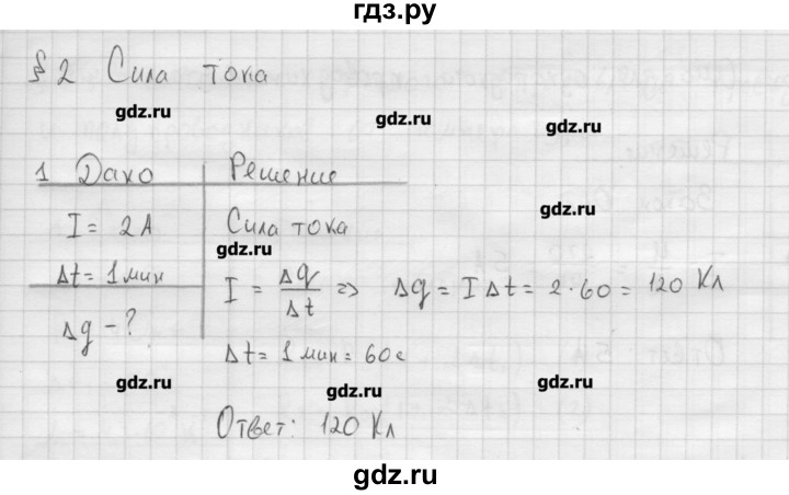 ГДЗ по физике 11 класс Касьянов  Базовый уровень задача / параграф 2 - 1, Решебник 