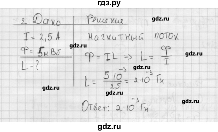 ГДЗ по физике 11 класс Касьянов  Базовый уровень задача / параграф 19 - 2, Решебник 