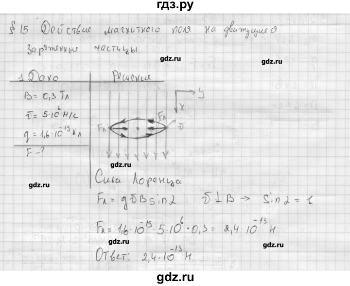 ГДЗ по физике 11 класс Касьянов  Базовый уровень задача / параграф 15 - 1, Решебник 