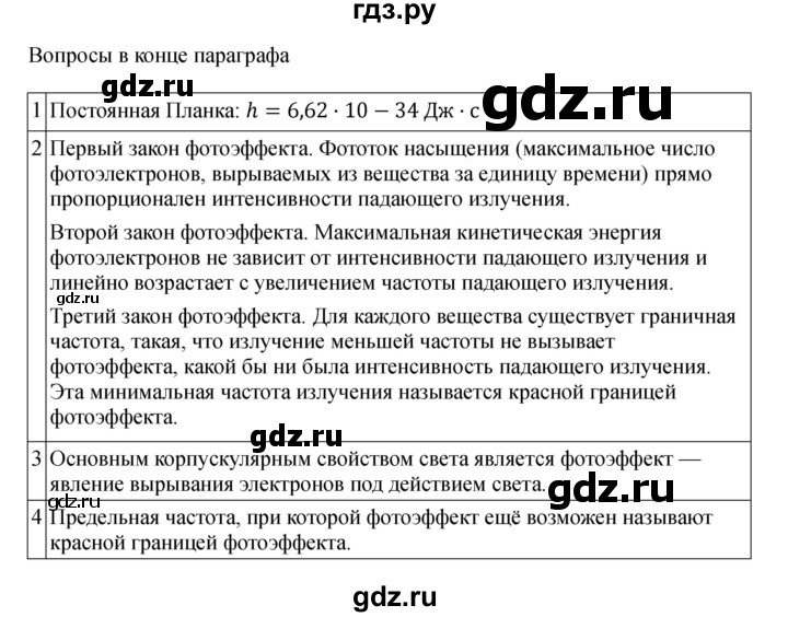 ГДЗ по физике 11 класс  Мякишев  Базовый и углубленный уровень страница - 265, Решебник 2024