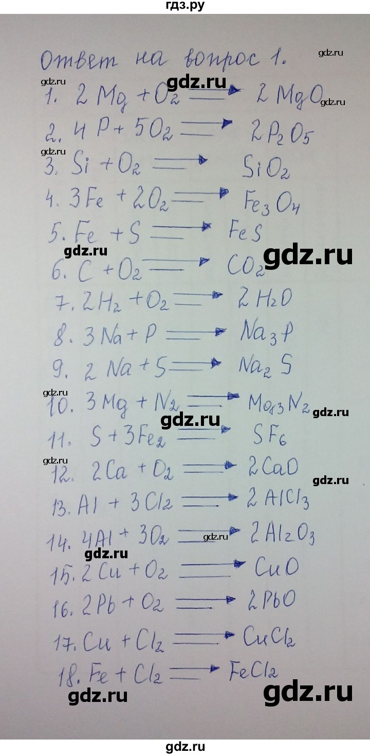 ГДЗ по химии 8 класс Гузей   Страница 167 - 1, Решебник