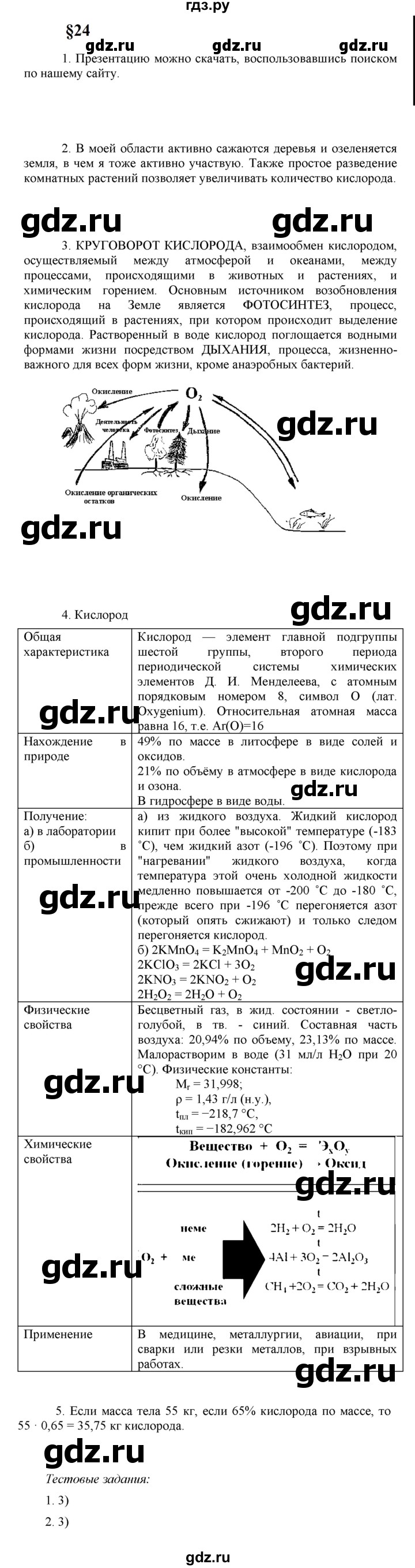 ГДЗ по химии 8 класс  Рудзитис  Базовый уровень параграф - 24, Решебник к учебнику 2023