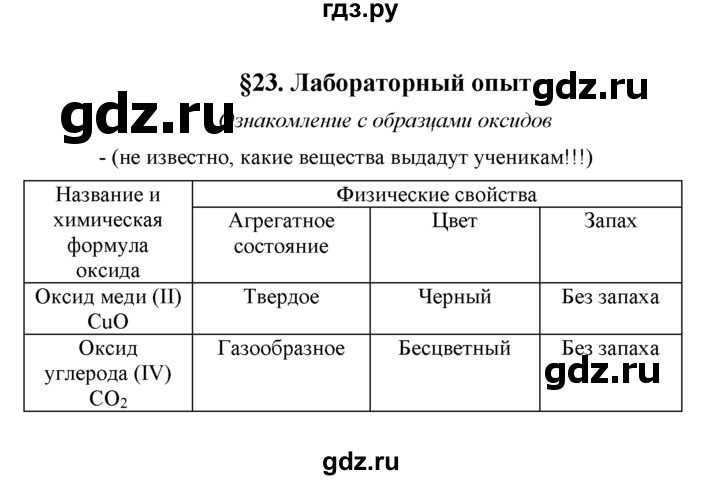 ГДЗ по химии 8 класс  Рудзитис  Базовый уровень параграф - 23, Решебник №1 к учебнику 2015