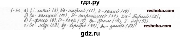 ГДЗ по химии 8 класс  Кузнецова задачник  1 глава - 1.55, Решебник №1