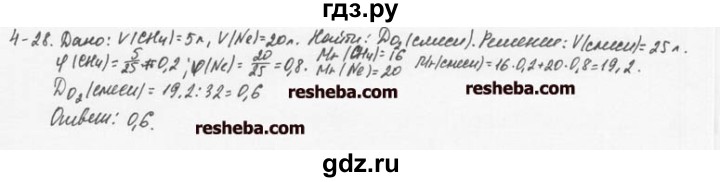 ГДЗ по химии 8 класс  Кузнецова задачник  4 глава - 4.28, Решебник №1