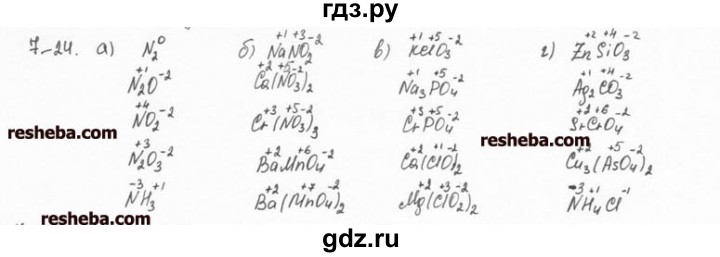 ГДЗ по химии 8 класс  Кузнецова задачник  7 глава - 7.24, Решебник №1