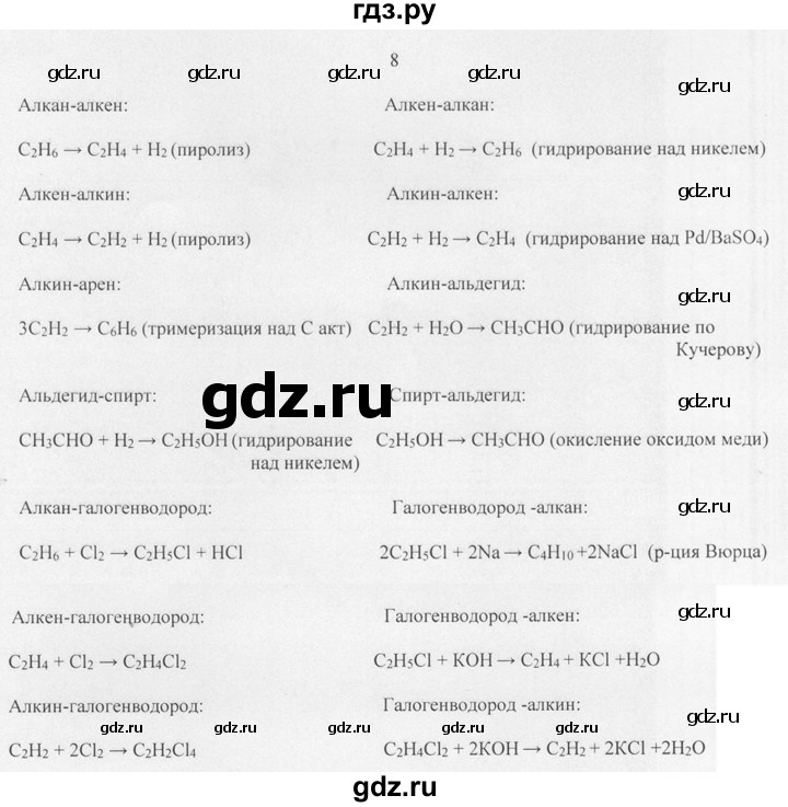 ГДЗ по химии 10 класс Рудзитис  Базовый уровень §13 - 8, Решебник