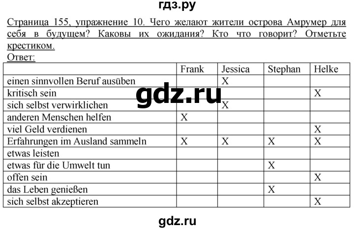 ГДЗ по немецкому языку 10‐11 класс  Воронина   страница 133-170 / Стр. 148-158.  Studium - 10, Решебник