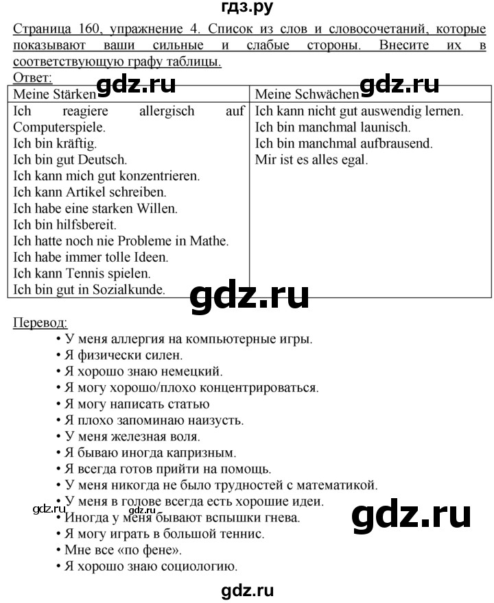 ГДЗ по немецкому языку 10‐11 класс  Воронина   страница 133-170 / Стр. 159-170.  Beruf - 4, Решебник