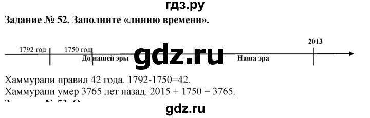 ГДЗ по истории 5 класс  Годер рабочая тетрадь  часть 1 / задание - 52, Решебник №1 к тетради 2016