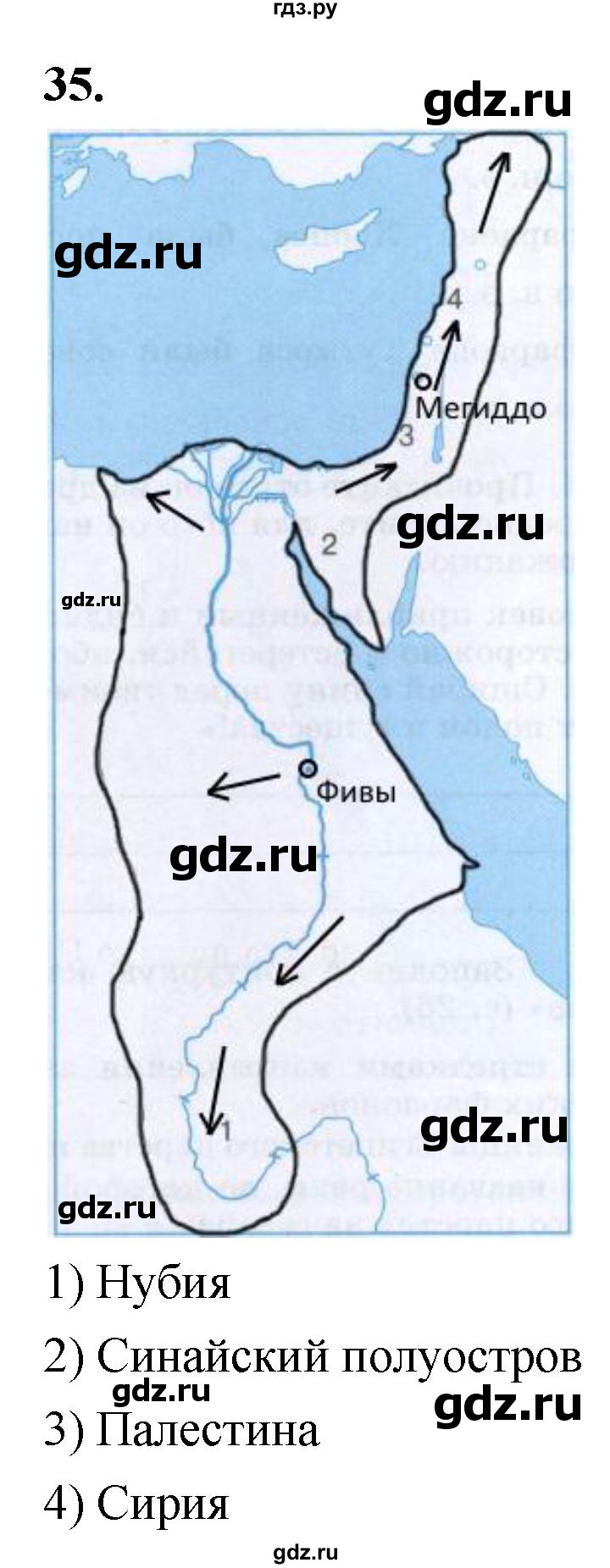 ГДЗ по истории 5 класс  Годер рабочая тетрадь  часть 1 / задание - 35, Решебник к тетради 2023