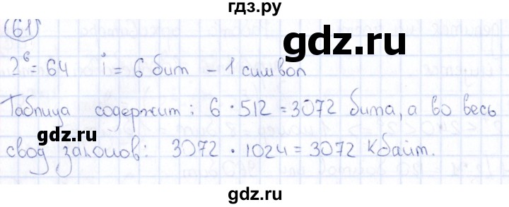 ГДЗ по информатике 8 класс  Босова рабочая тетрадь икт  номер - 61, Решебник