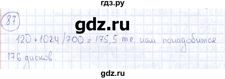ГДЗ по информатике 8 класс  Босова рабочая тетрадь икт  номер - 87, Решебник
