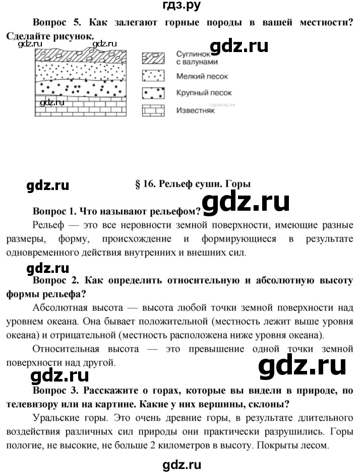 ГДЗ по географии 6 класс  Герасимова   страница - 55, Решебник №1 2015