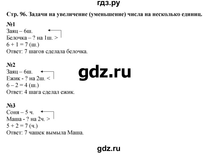 ГДЗ по математике 1 класс  Дорофеев   часть 1 (страница) - 96, Решебник 2023