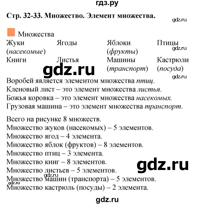 ГДЗ по математике 1 класс  Дорофеев   часть 1 (страница) - 32, Решебник №1 2019