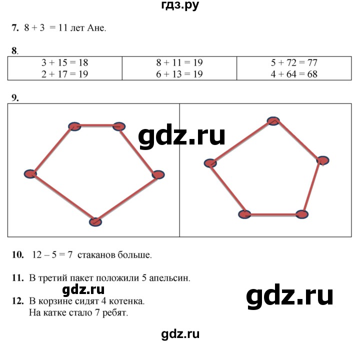 ГДЗ по математике 1 класс  Рудницкая   часть 2. страница - 124, Решебник к учебнику 2023