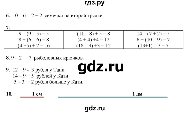 ГДЗ по математике 1 класс  Рудницкая   часть 2. страница - 126, Решебник к учебнику 2023