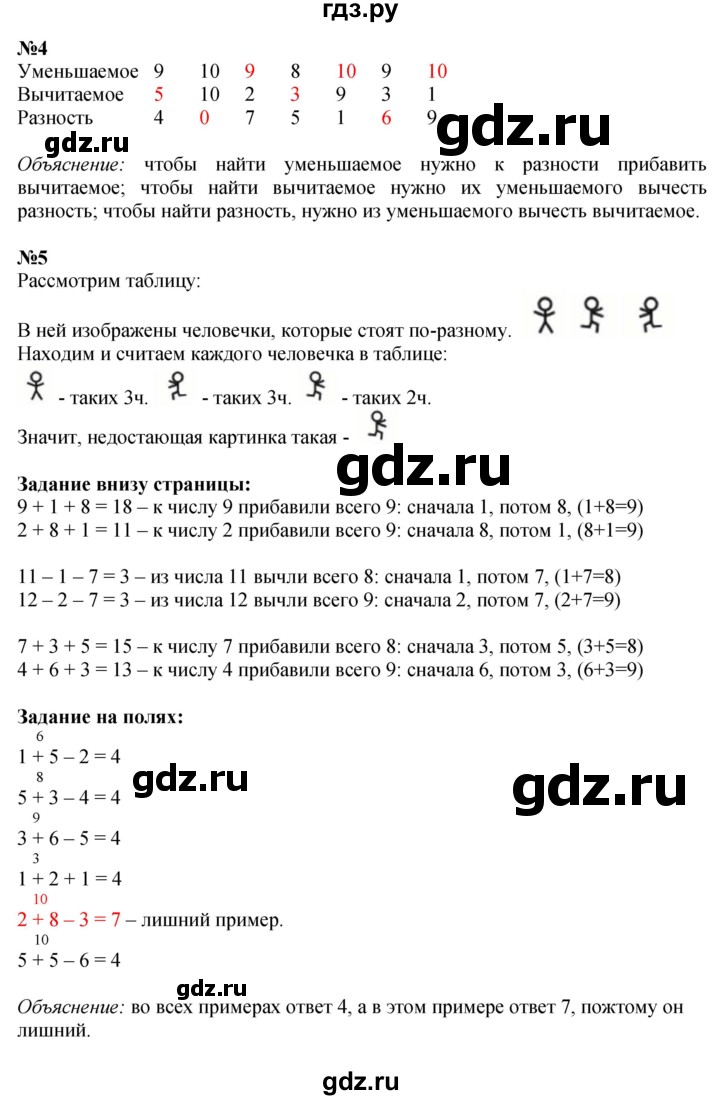 ГДЗ по математике 1 класс  Моро   часть 2. страница - 61, Решебник №1 2016