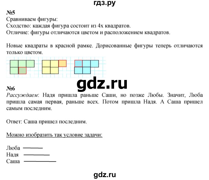 ГДЗ по математике 1 класс Моро часть 2 - ответ страница 21, Решебник №1 2016